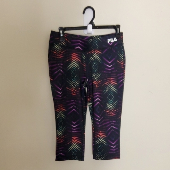 Fila Sport Black Leggings Athletic Stretchy Bottoms Size S - Picture 1 of 5